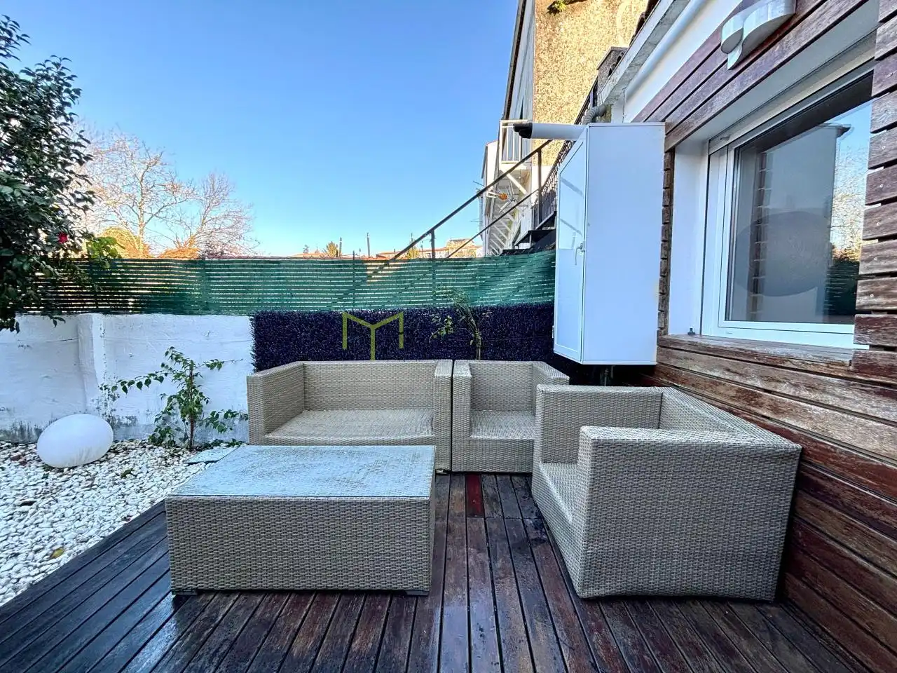 Terraza de Casa o chalet en venta en Santiago de Compostela  con Calefacción, Jardín privado y Amueblado