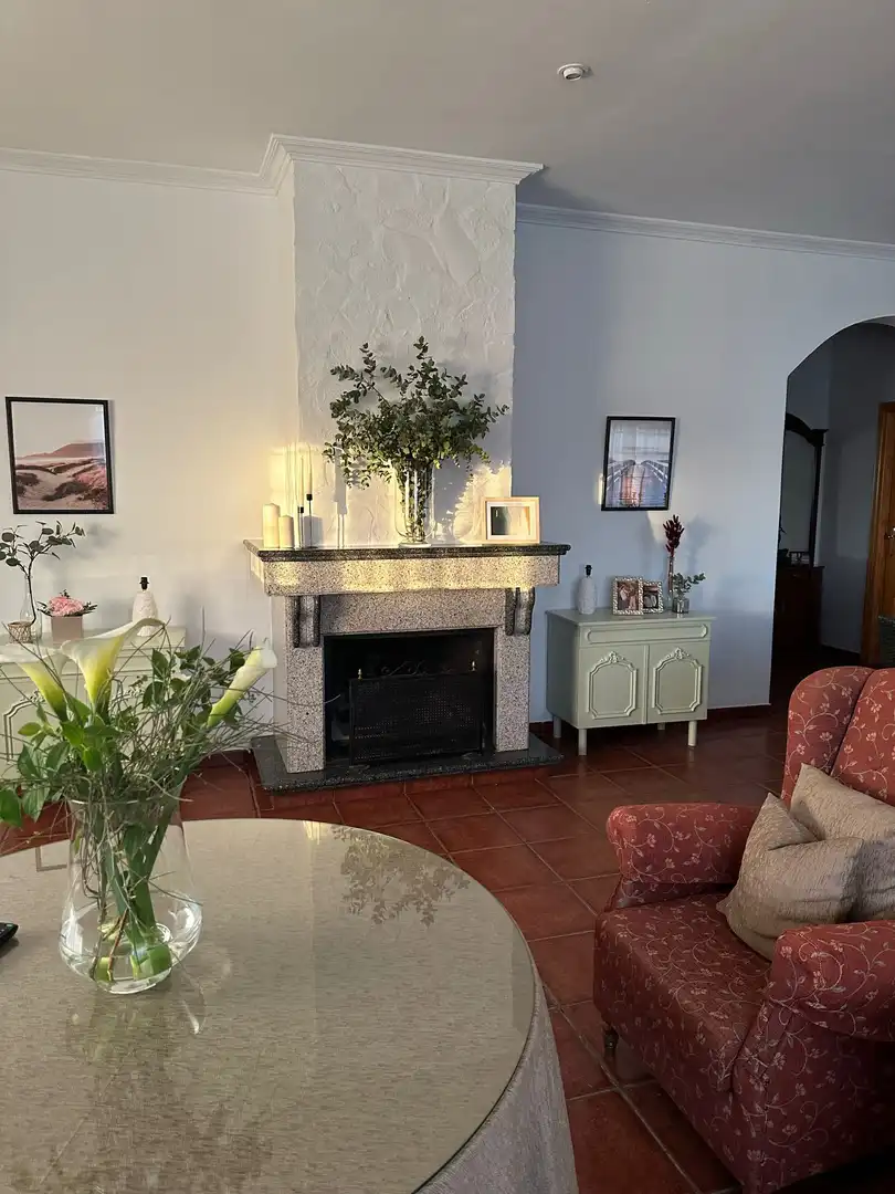Sala d'estar de Casa o xalet en venda en Magacela amb Jardí privat, Terrassa i Piscina