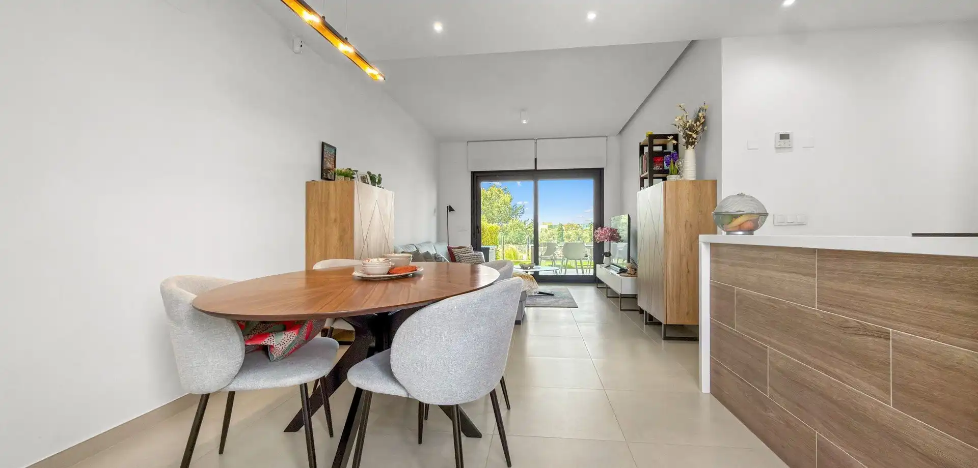 Comedor de Apartamento en venta en Pilar de la Horadada con Jardín privado, Terraza y Amueblado