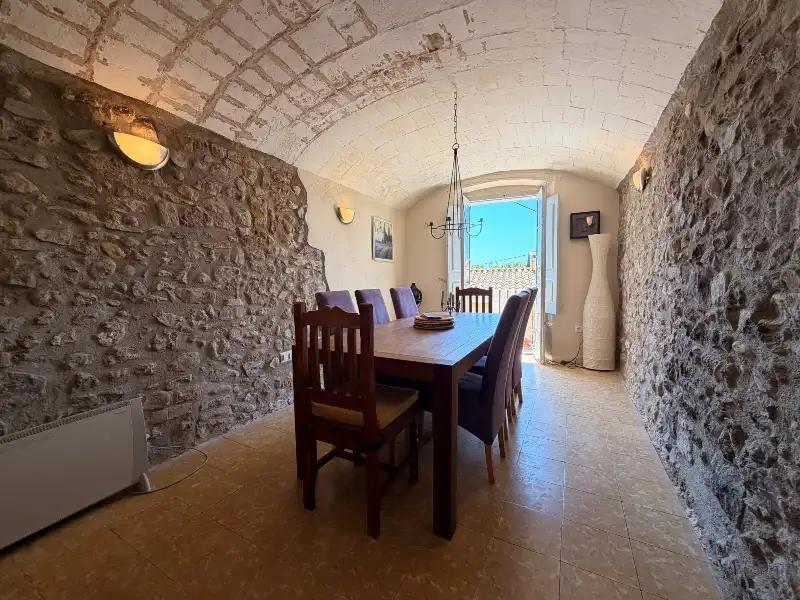 Dining room of Country homes for sale in Saus, Camallera i Llampaies  with Terrace and Balcony