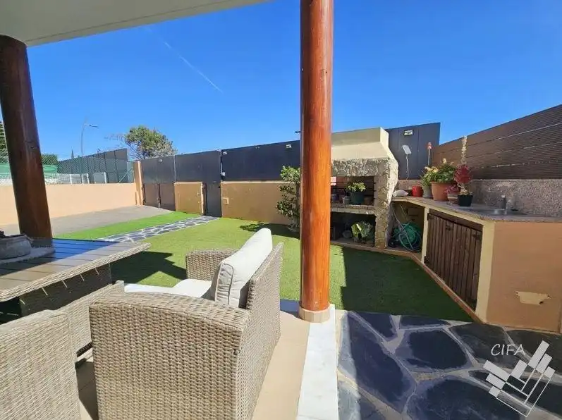 Terraza de Casa adosada en venta en Peñíscola / Peníscola con Calefacción, Jardín privado y Trastero