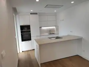 Kitchen of Flat for sale in Oleiros  with Heating, Terrace and Furnished