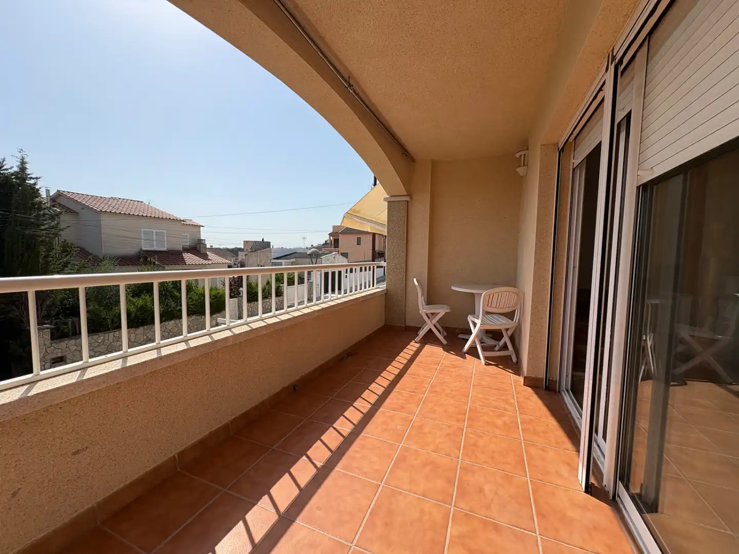 Terraza de Casa adosada en venta en La Pobla de Montornès   con Calefacción, Jardín privado y Terraza