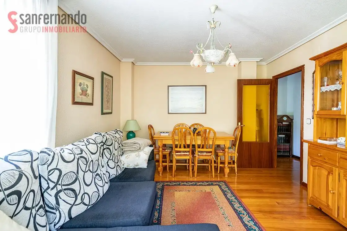 Living room of Flat for sale in Suances  with Heating, Private garden and Furnished