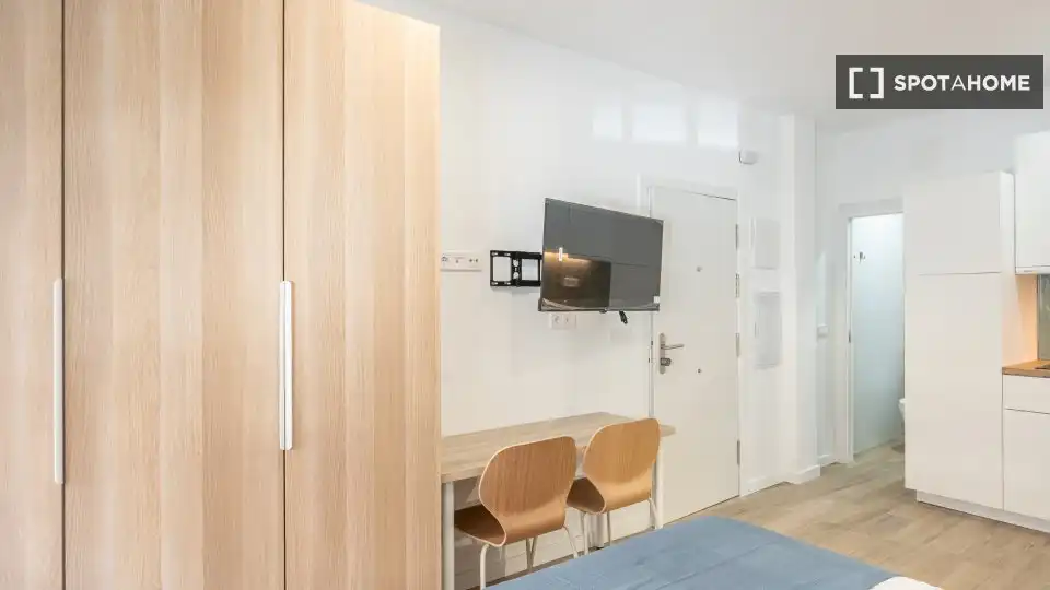 Bedroom of Study for share in Madrid  with Air Conditioner, Terrace and Furnished