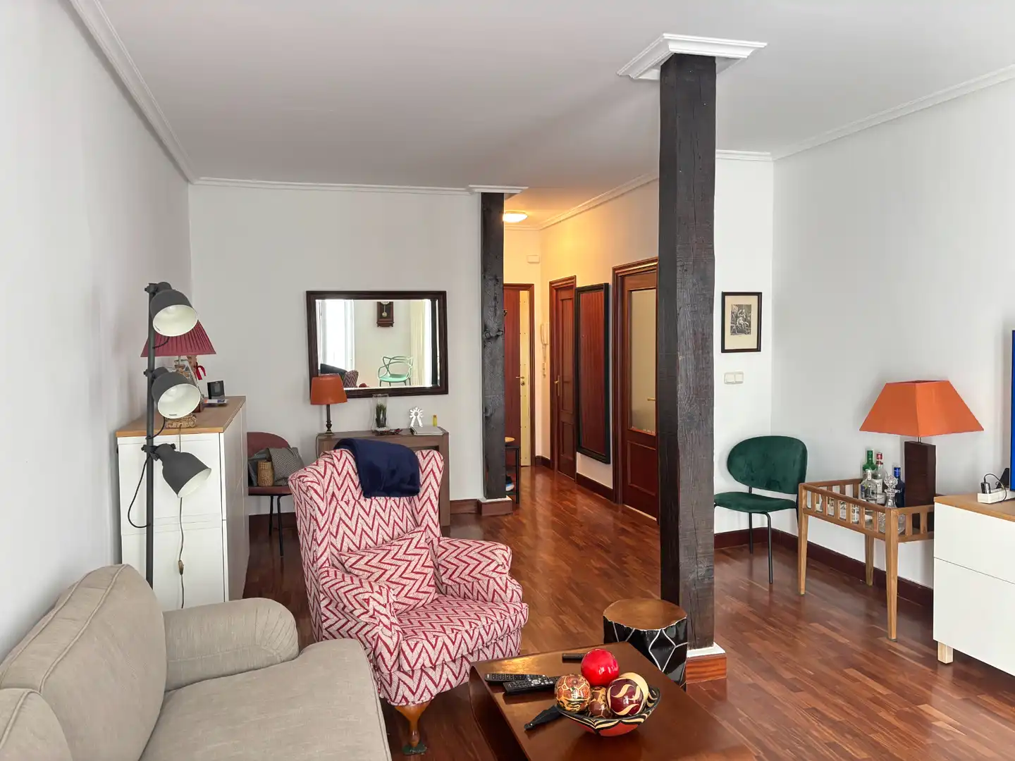 Sala de estar de Piso de alquiler en Donostia - San Sebastián  con Calefacción, Amueblado y Horno