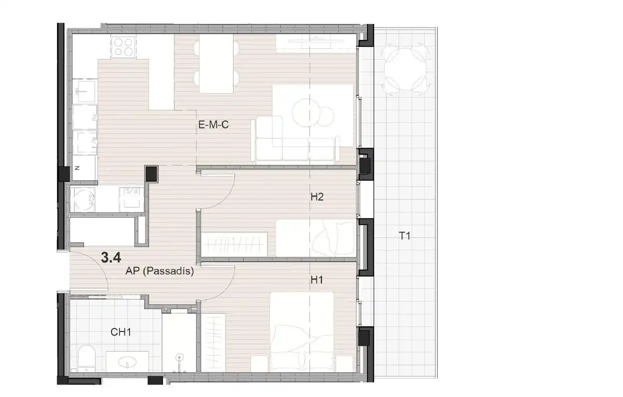 Piso en venta en Igualada con Calefacción y Terraza