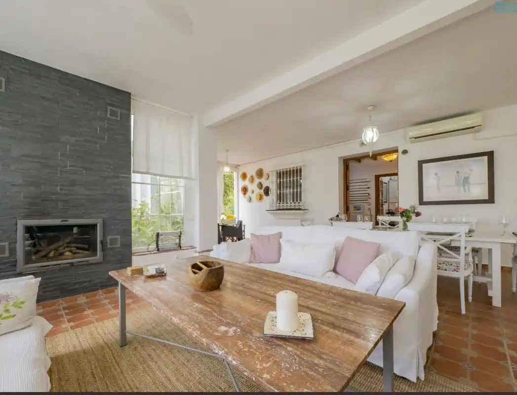 Sala d'estar de Finca rústica de lloguer en Alhaurín El Grande amb Aire condicionat, Calefacció i Jardí privat