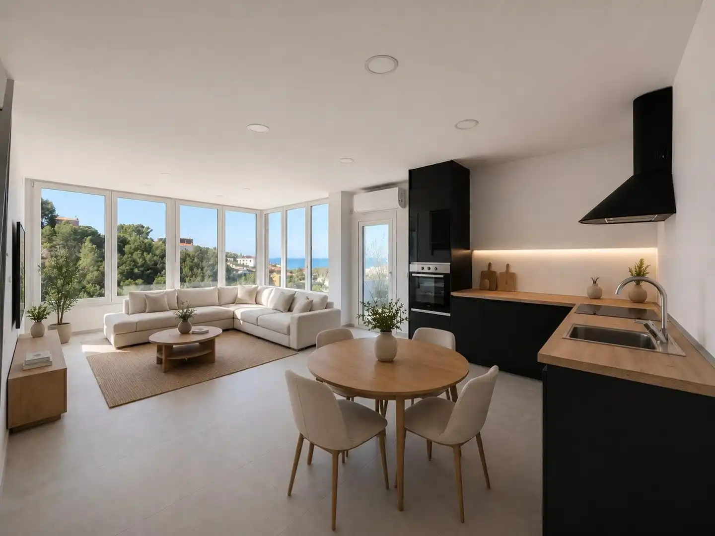 Sala de estar de Casa o chalet de alquiler en Sitges con Aire acondicionado, Calefacción y Terraza