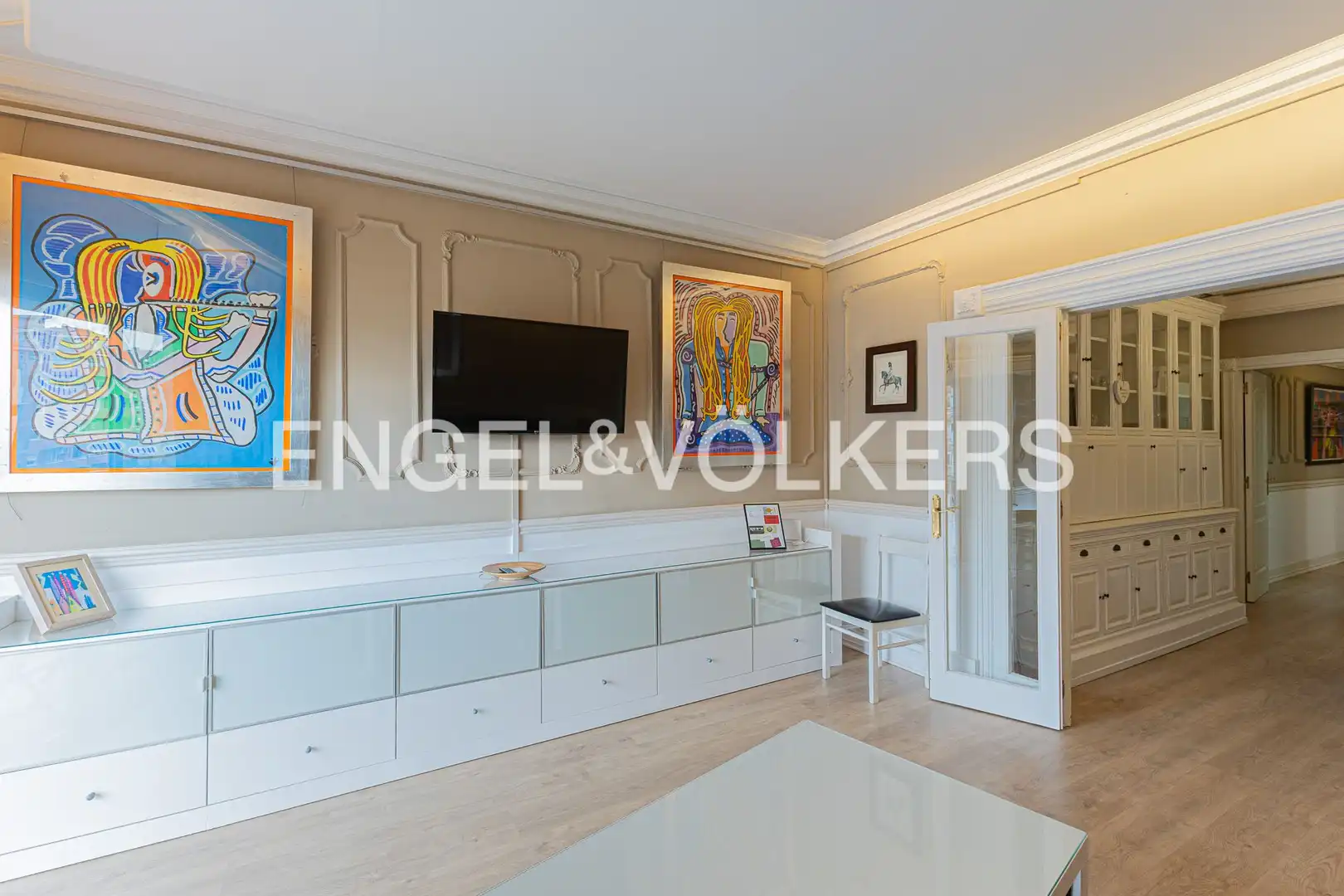 Living room of Flat for sale in Barcelona  with Air Conditioner, Heating and Parquet flooring