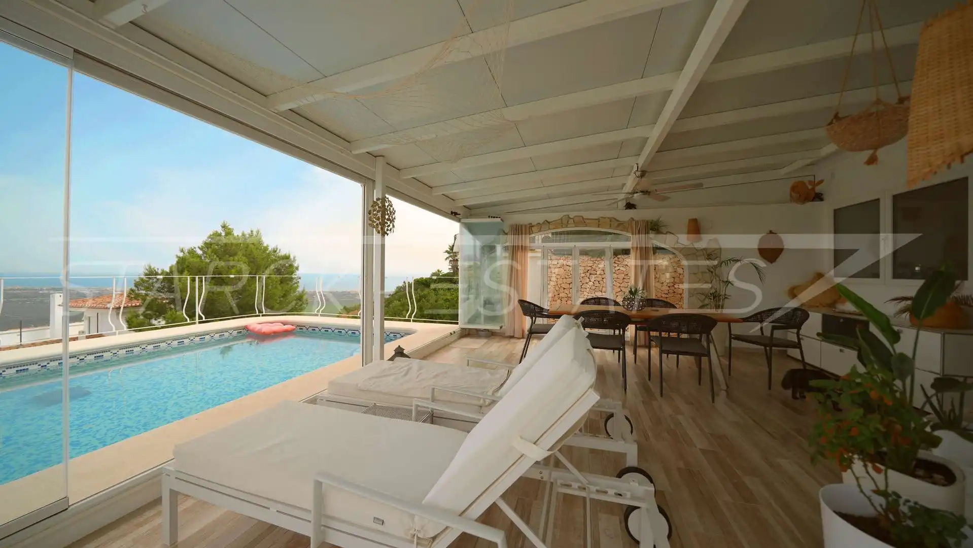 Terrassa de Casa o xalet en venda en La Vall d'Ebo amb Aire condicionat, Jardí privat i Piscina