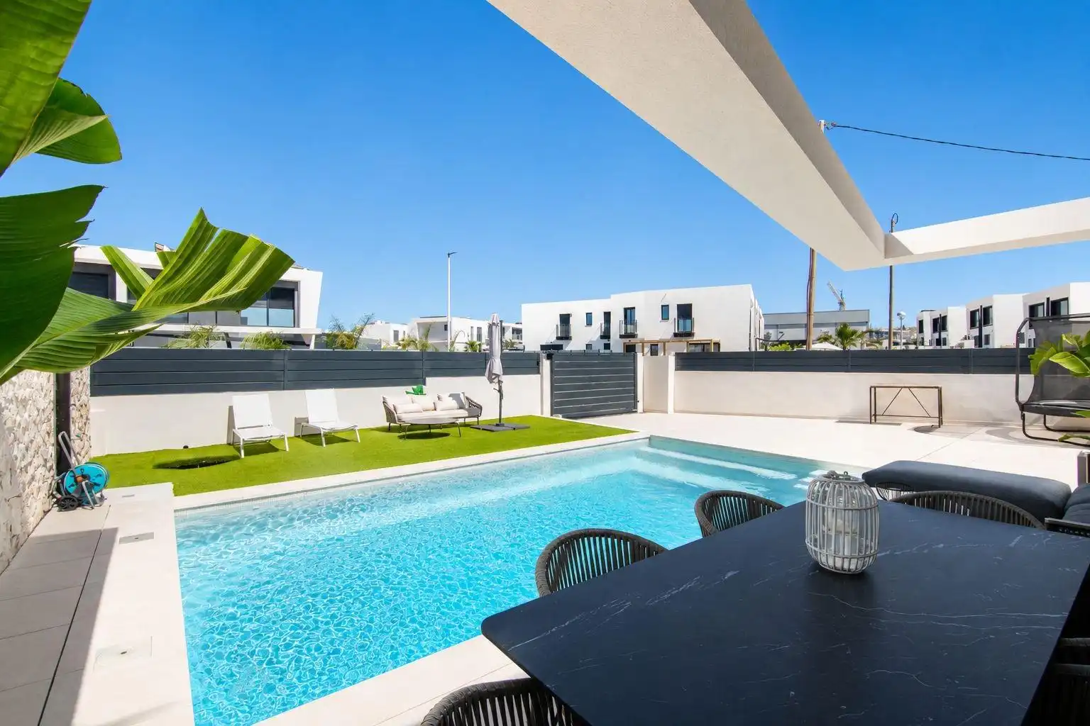 Piscina de Casa o xalet de lloguer en Santa Pola amb Aire condicionat, Calefacció i Jardí privat