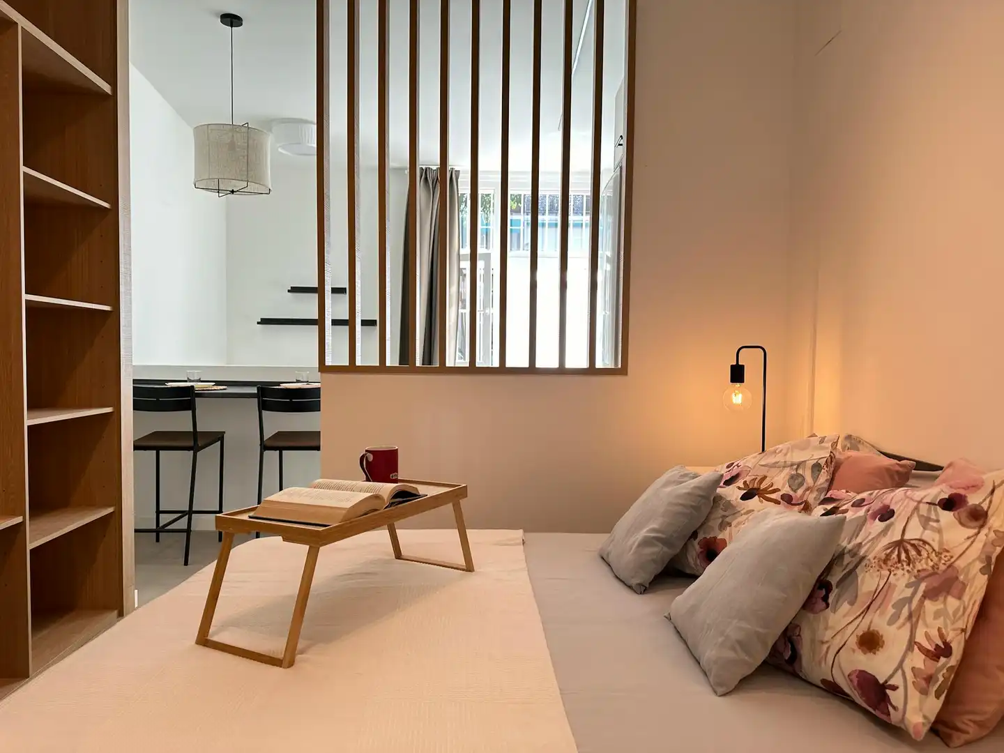 Schlafzimmer von Wohnung zur Miete in Madrid mit Heizung, Möbliert und Waschmaschine