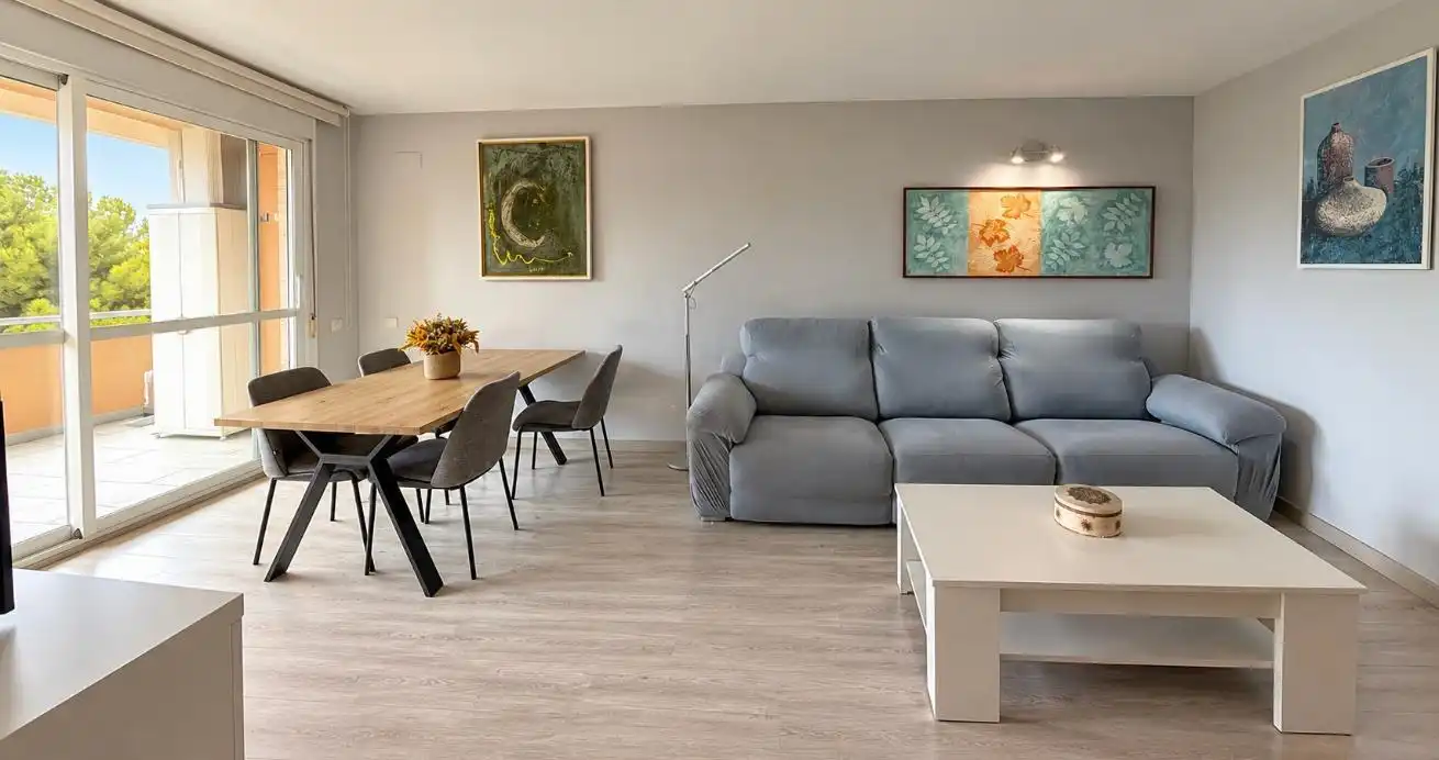 Wohnzimmer von Wohnung zum Verkauf in  Palma de Mallorca mit Klimaanlage, Terrasse und Balkon