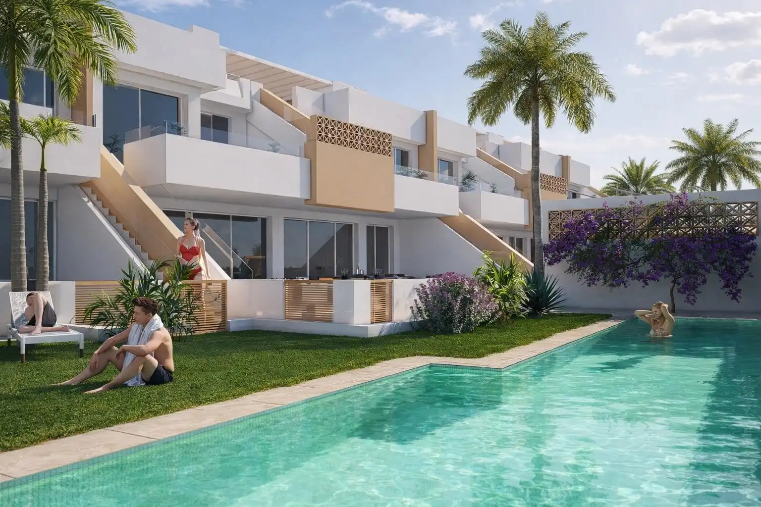Vista exterior de Piso en venta en Pilar de la Horadada con Jardín privado, Terraza y Trastero