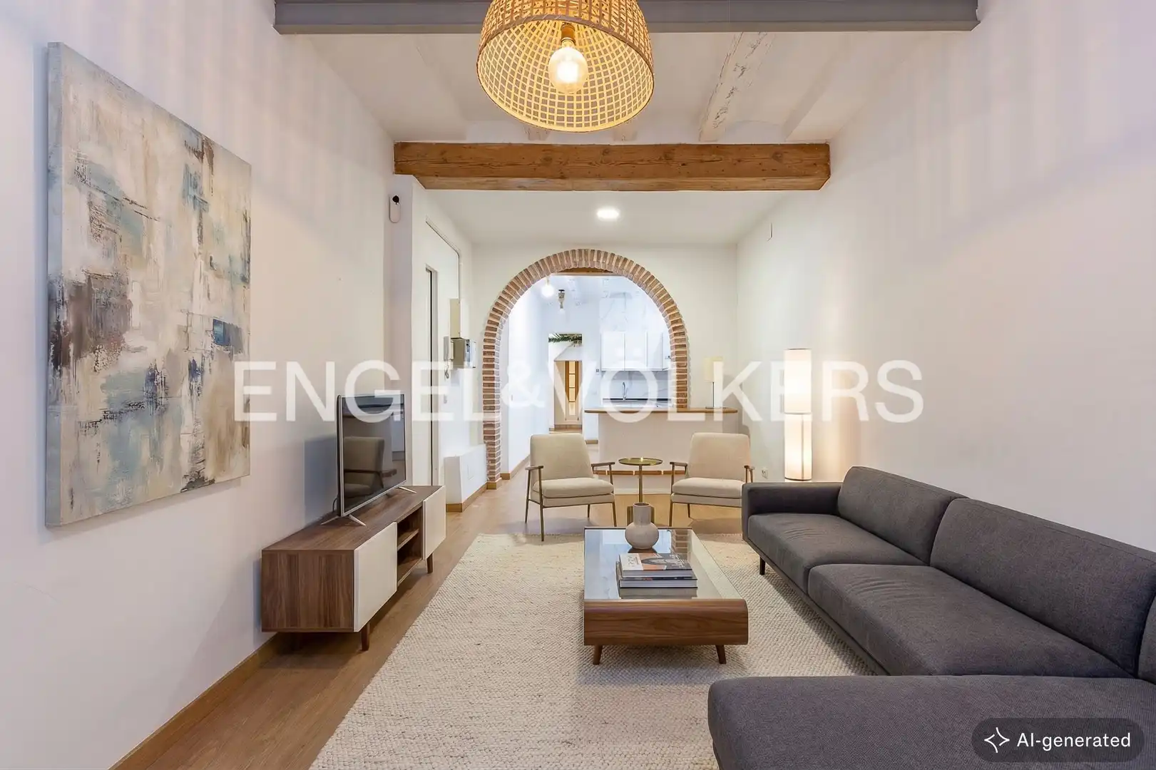 Sala d'estar de Pis en venda en  Barcelona Capital amb Calefacció