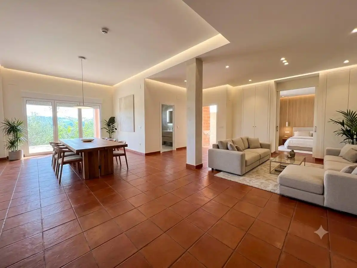 Sala de estar de Casa o chalet en venta en L'Énova con Jardín privado, Terraza y Trastero