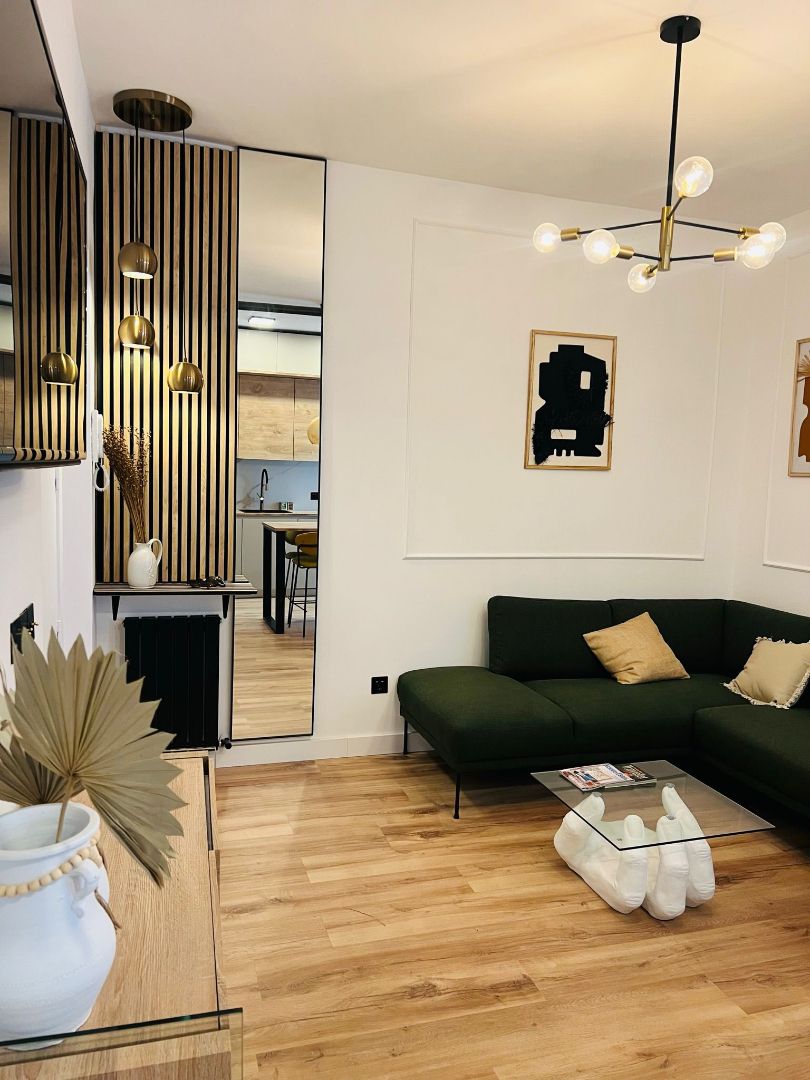 Living room of Flat to rent in  Madrid Capital  with Air Conditioner, Heating and Parquet flooring
