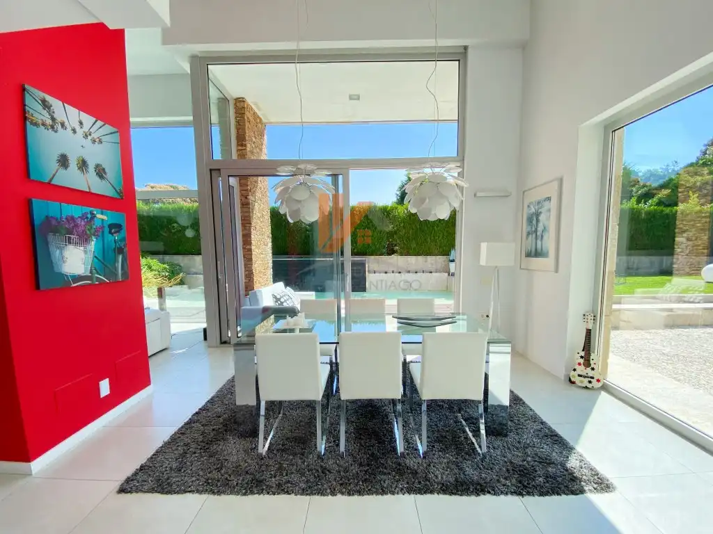 Comedor de Casa o chalet en venta en Ames con Jardín privado, Terraza y Piscina