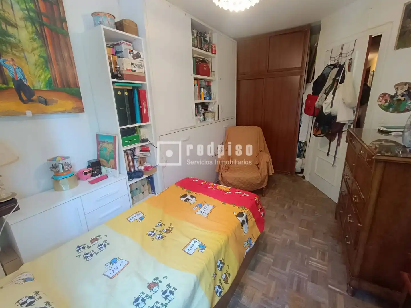 Schlafzimmer von Wohnung zum Verkauf in Madrid mit Klimaanlage, Heizung und Privatgarten
