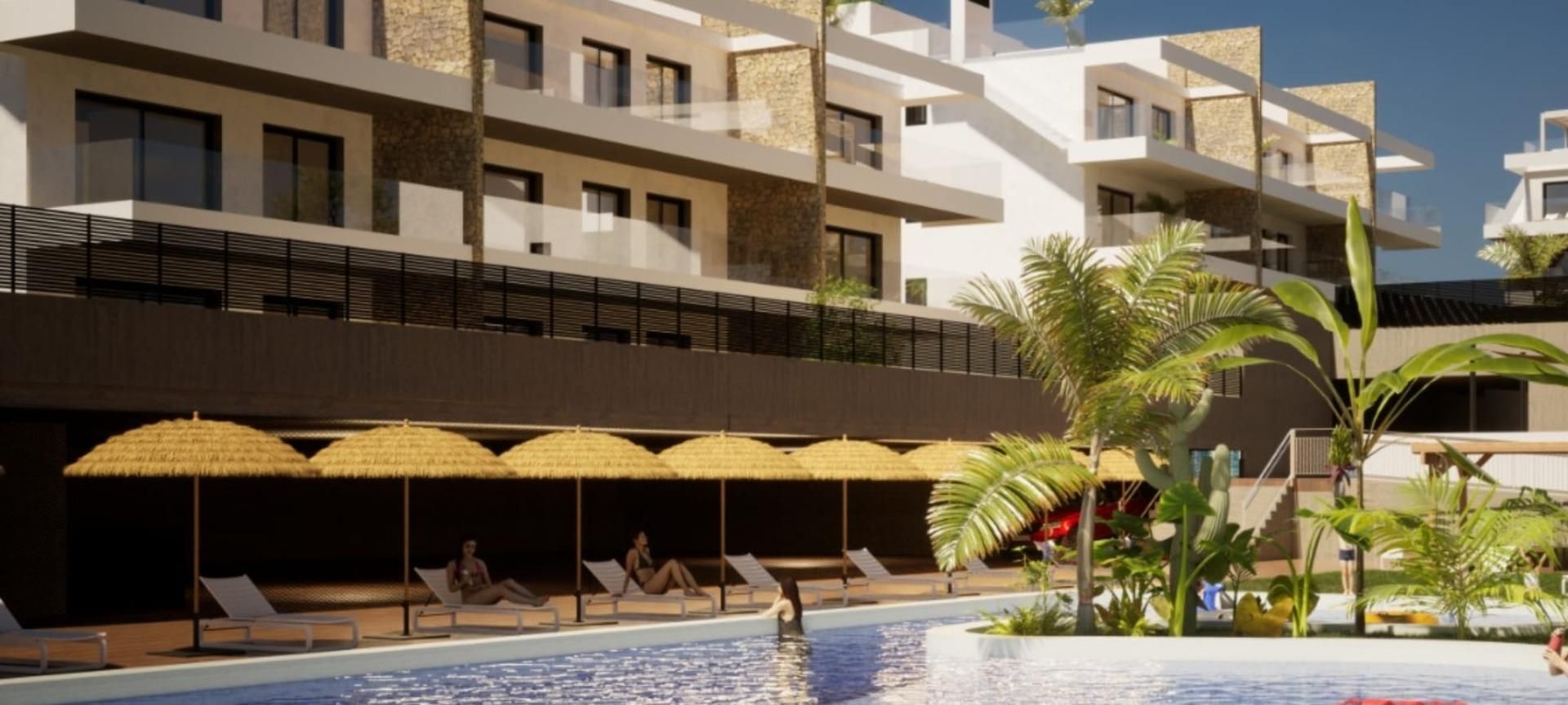 Piscina de Planta baixa en venda en Finestrat amb Terrassa, Traster i Piscina comunitària