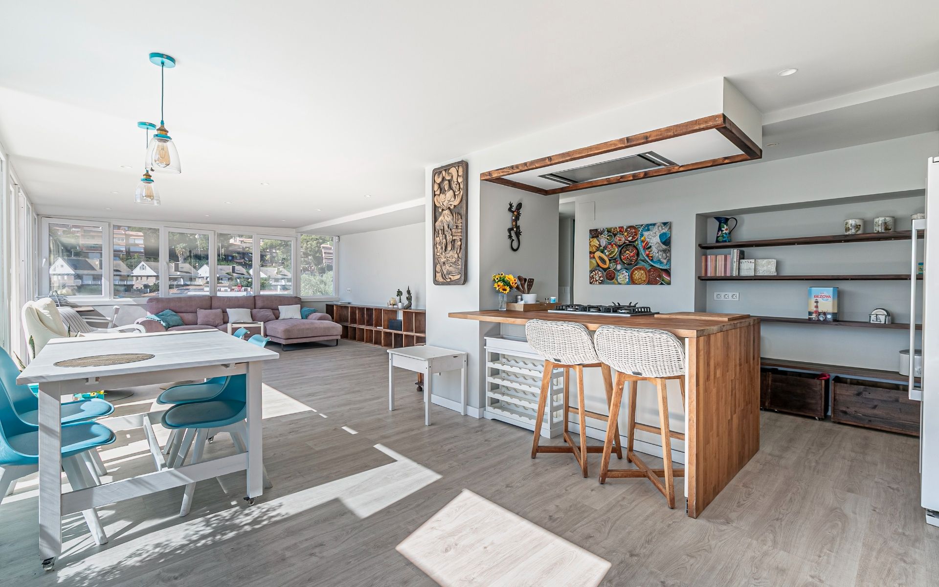 Sala de estar de Piso de alquiler en Castelldefels con Calefacción, Terraza y Piscina
