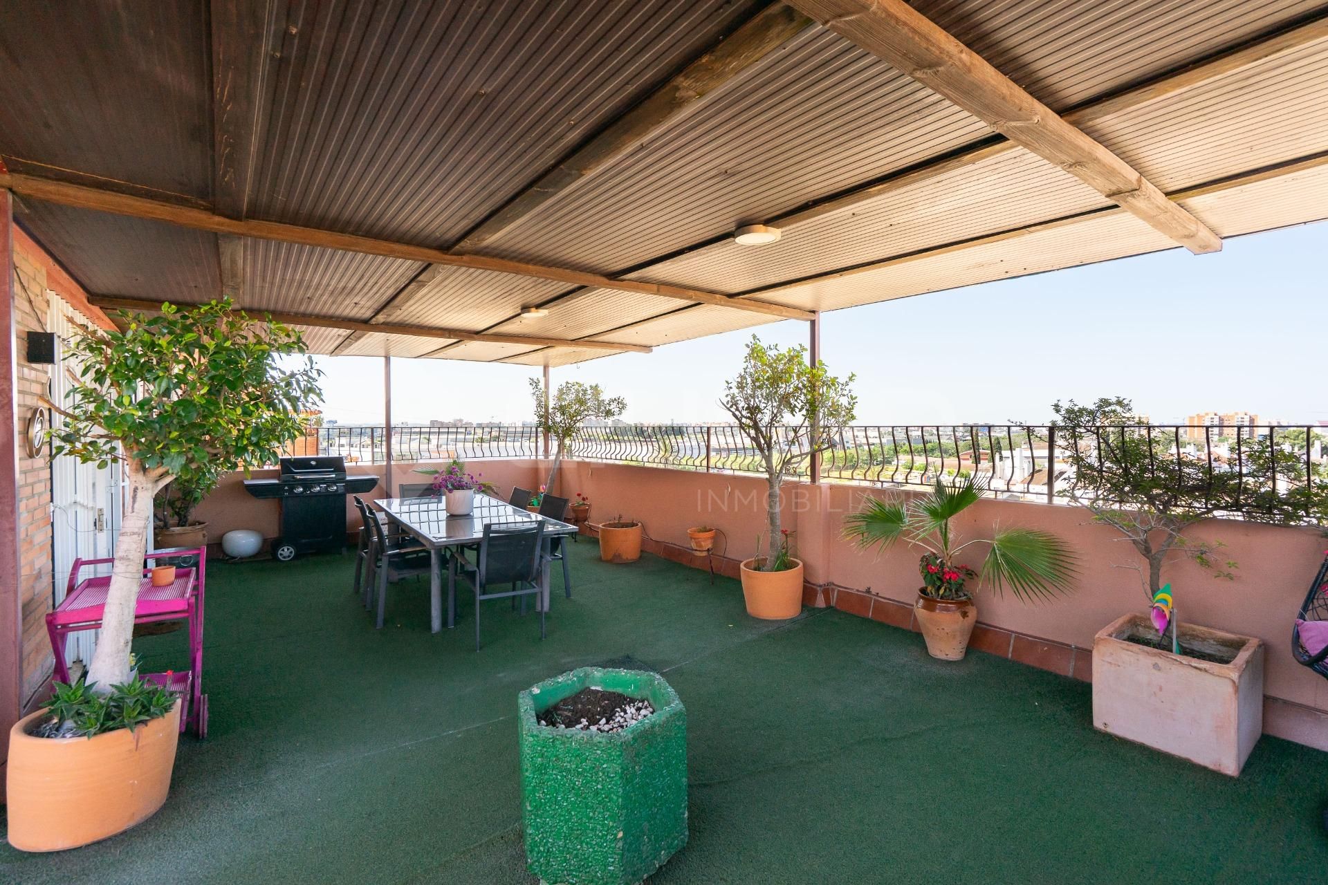 Terrace of Attic for sale in  Sevilla Capital  with Air Conditioner, Private garden and Terrace
