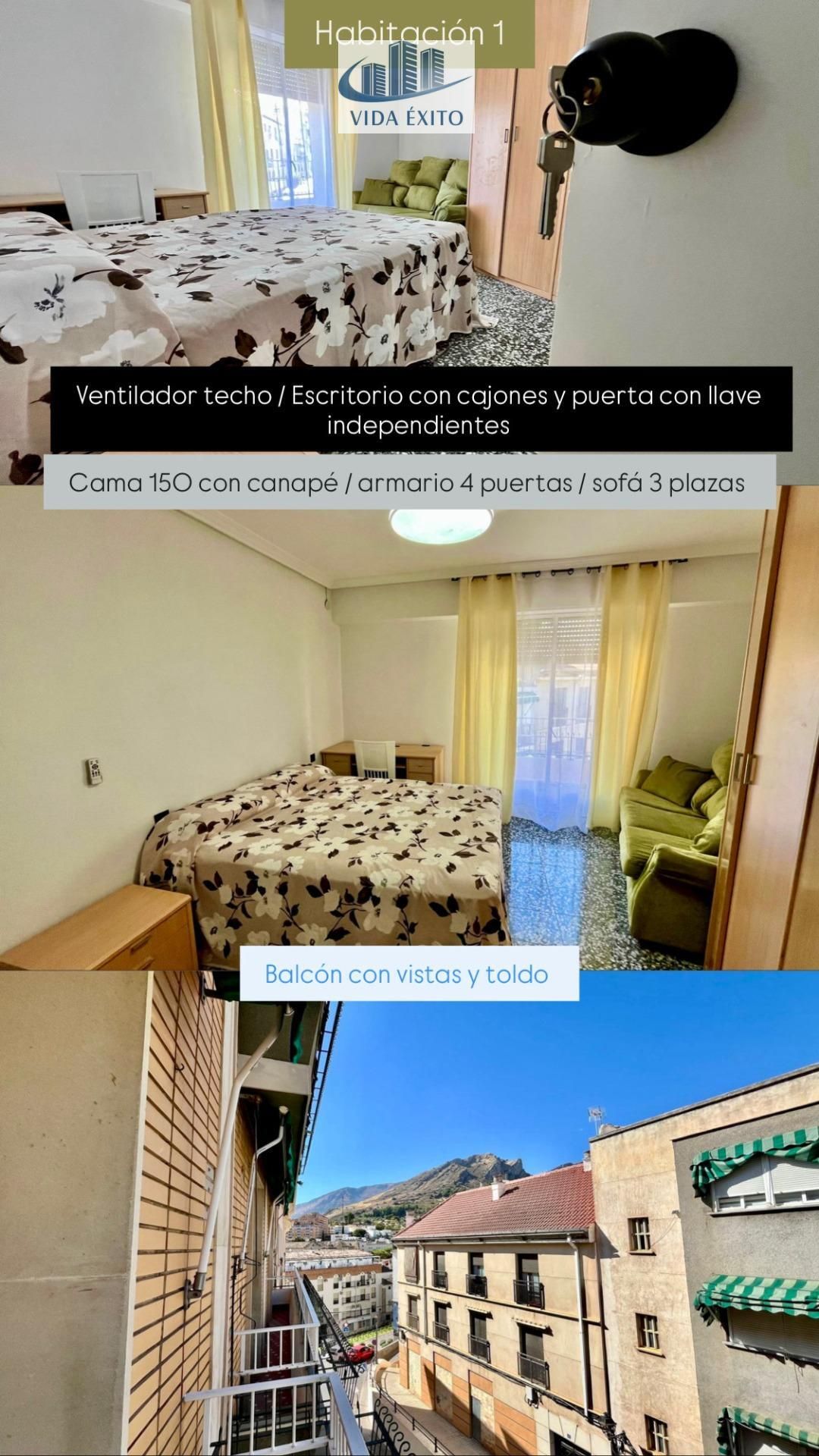 Bedroom of Flat to share in  Jaén Capital  with Terrace