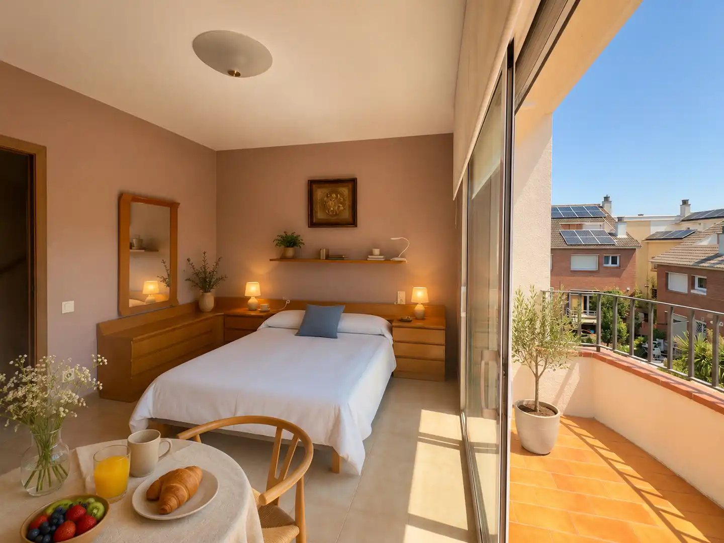 Habitación de Casa adosada en venta en Sant Cugat del Vallès con Aire acondicionado, Calefacción y Jardín privado