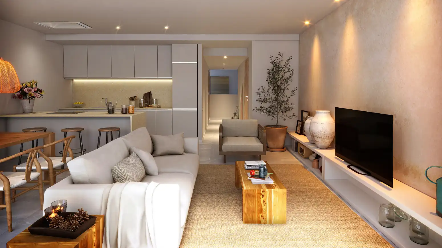 Living room of Flat for sale in Andratx  with Air Conditioner, Heating and Private garden