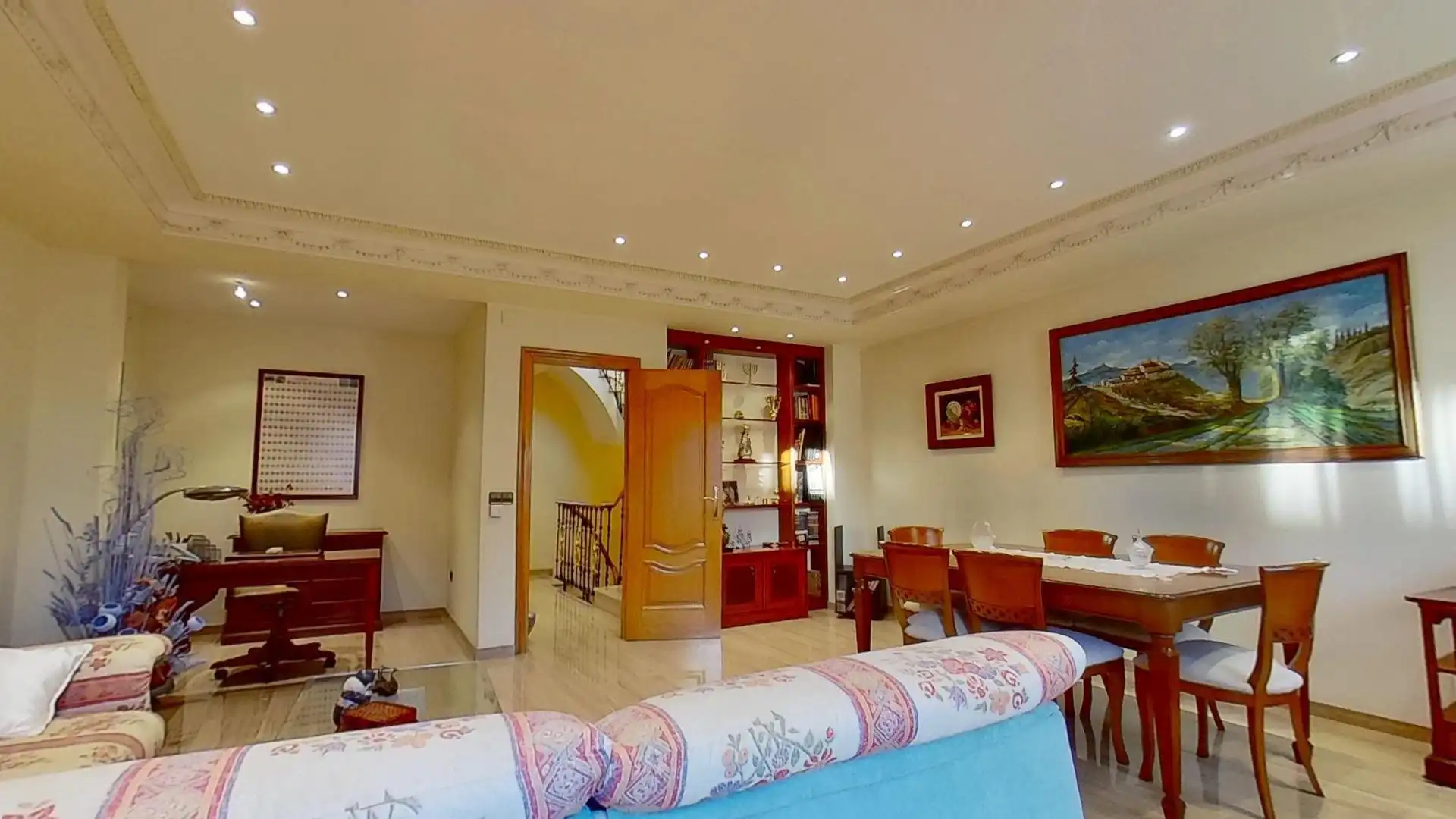Sala d'estar de Casa adosada en venda en Alboraya