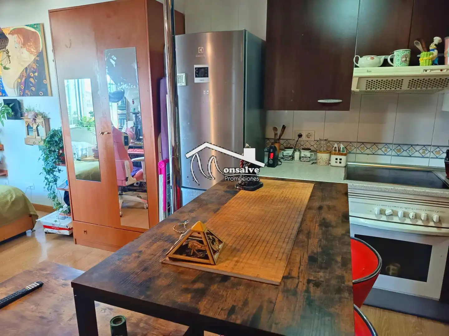 Cocina de Estudio de alquiler con opción a compra en Yeles con Aire acondicionado, Calefacción y Amueblado