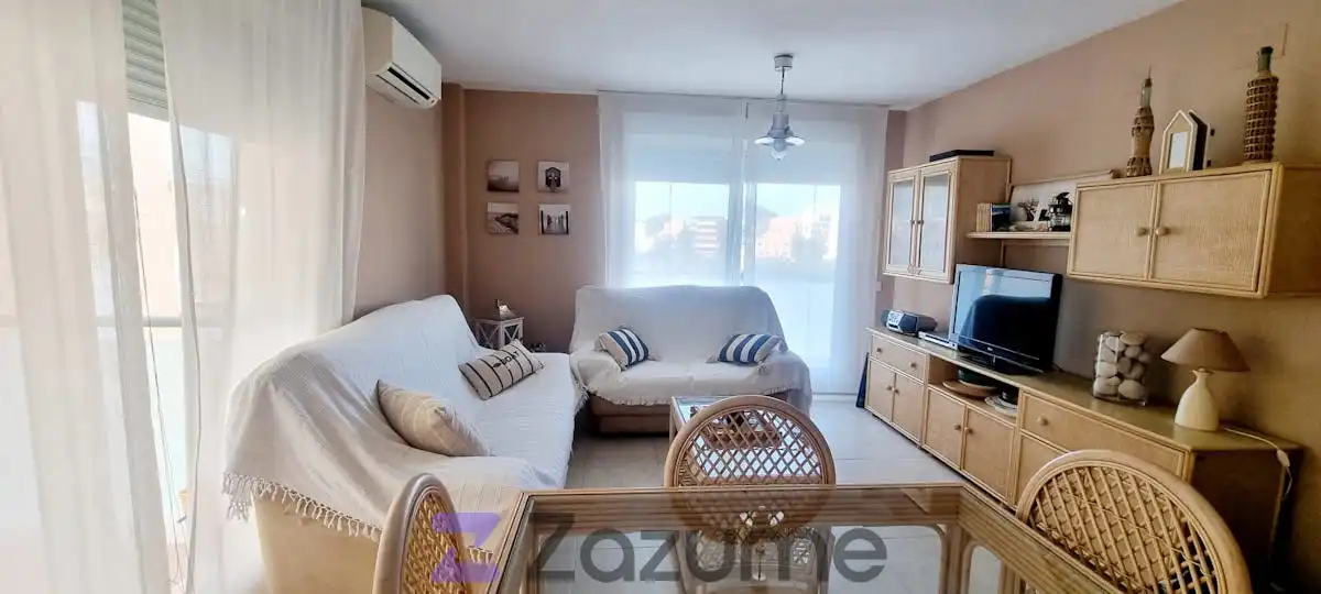 Sala de estar de Piso de alquiler en Oropesa del Mar / Orpesa con Aire acondicionado, Terraza y Amueblado