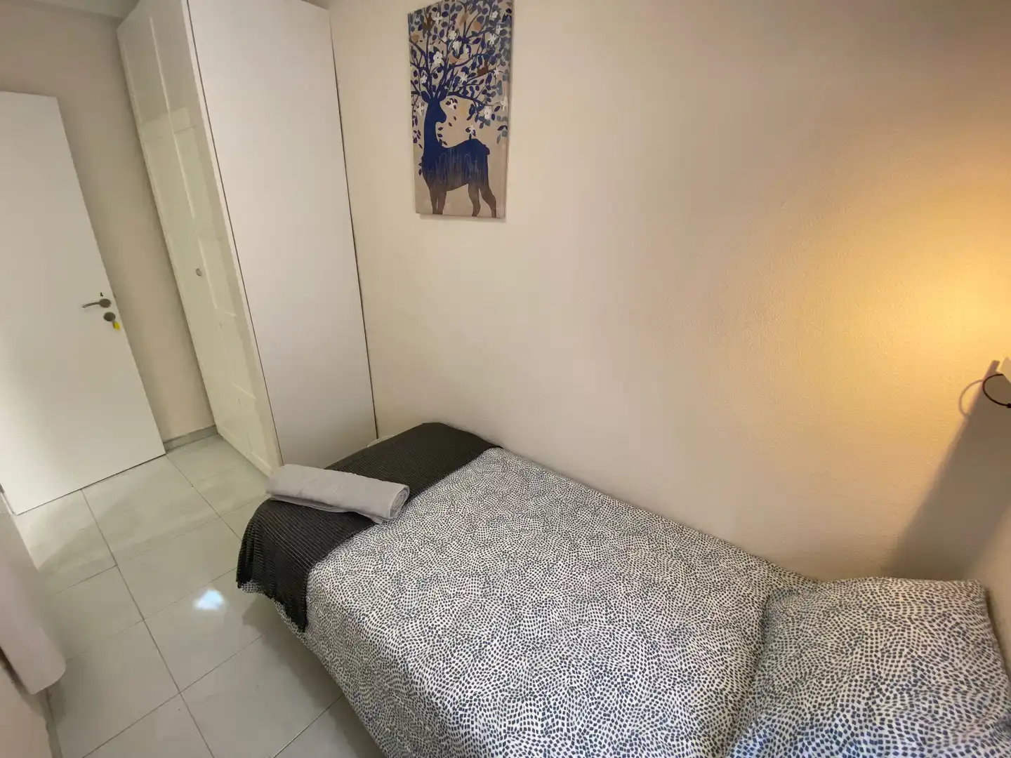 Schlafzimmer von Wohnung zur untervermieten in Madrid mit Heizung, Möbliert und Ofen