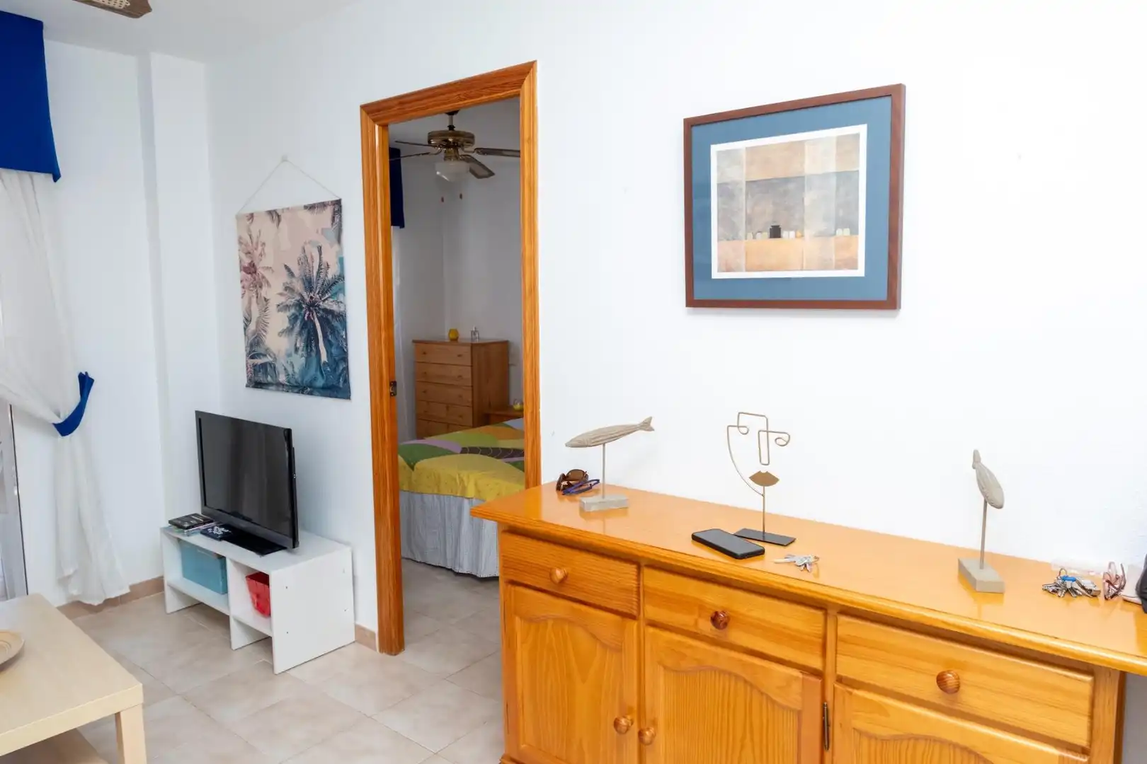 Sala de estar de Apartamento en venta en Torrevieja con Jardín privado, Amueblado y Piscina comunitaria