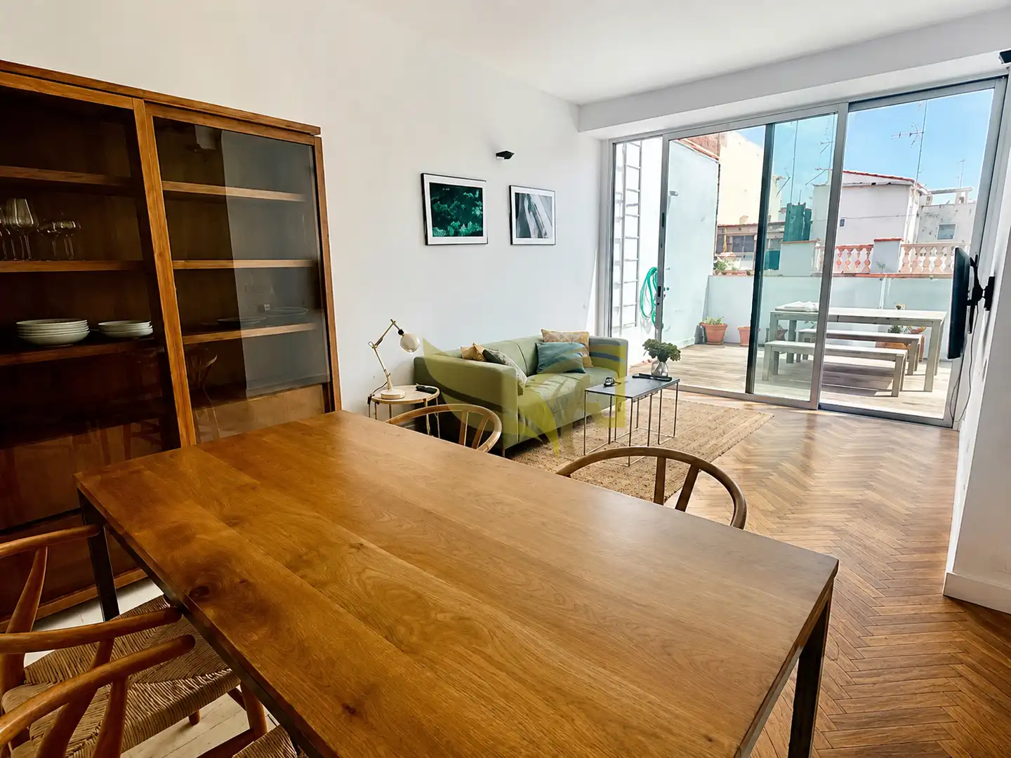 Wohnzimmer von Wohnung zum Verkauf in Madrid mit Klimaanlage, Heizung und Terrasse
