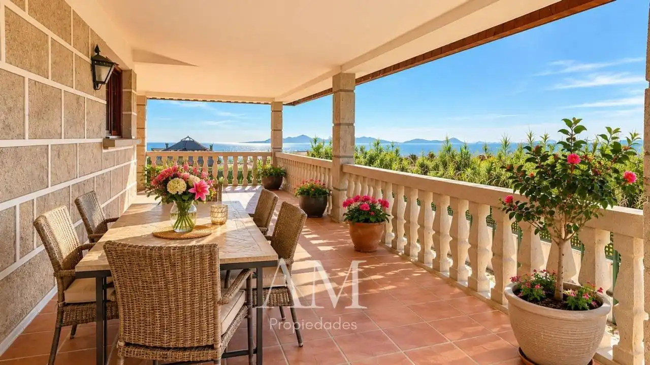 Terrassa de Casa o xalet en venda en Vigo  amb Calefacció, Jardí privat i Terrassa