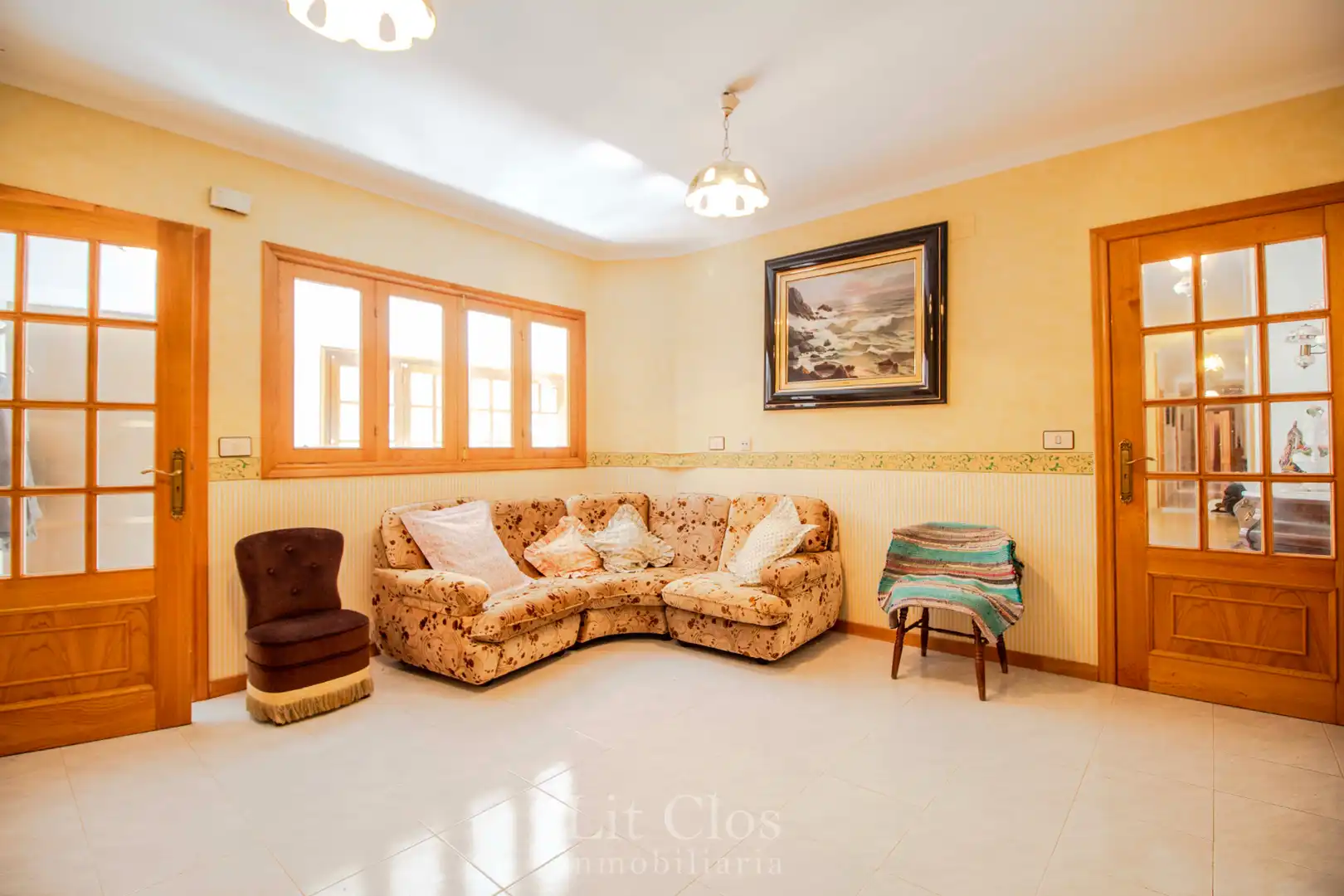 Living room of Houses for sale in Carballeda de Valdeorras  with Air Conditioner, Heating and Private garden