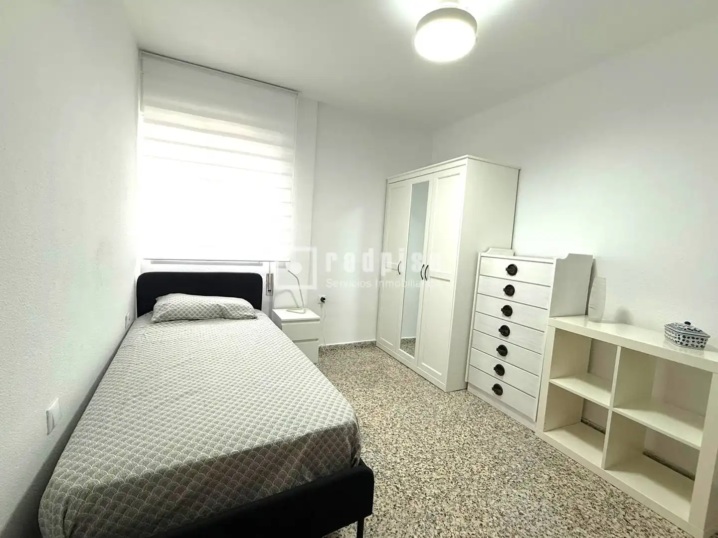 Schlafzimmer von Wohnung zur Miete in Málaga mit Klimaanlage, Terrasse und Möbliert