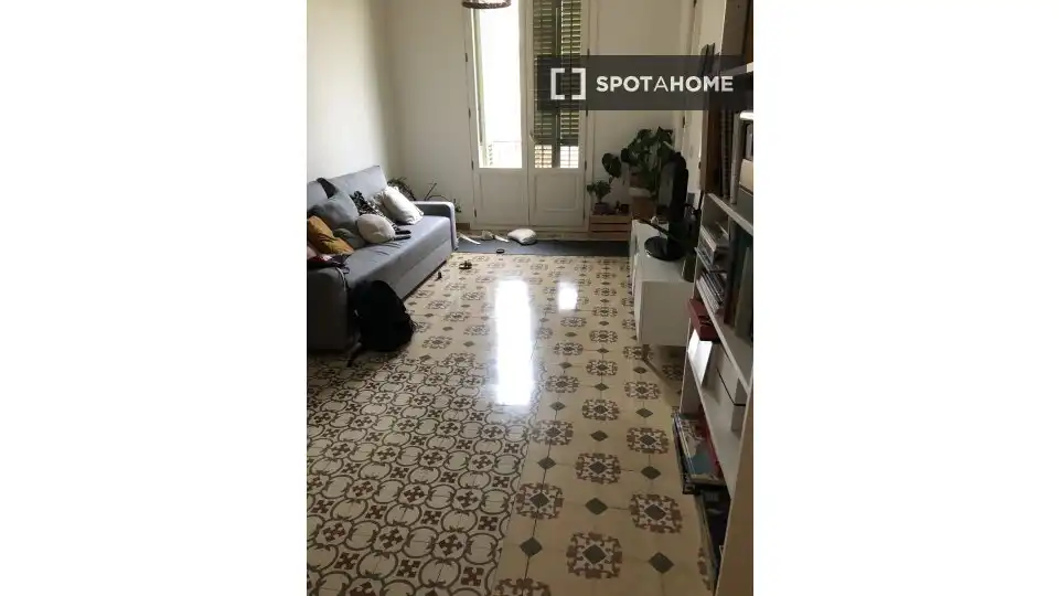 Living room of Flat for rent in Barcelona  with Air Conditioner, Heating and Furnished