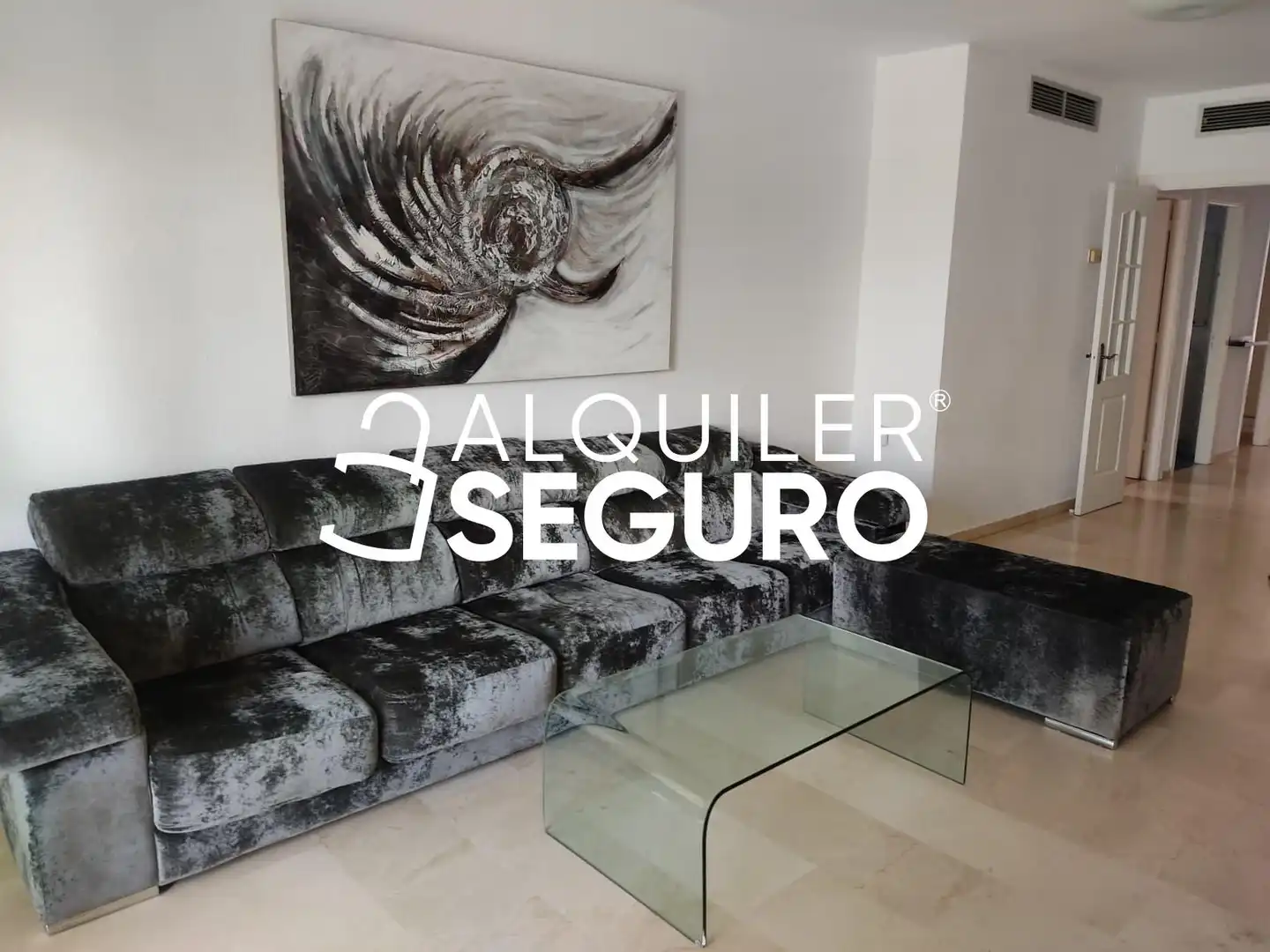 Sala de estar de Piso de alquiler en  Sevilla Capital con Aire acondicionado, Calefacción y Terraza