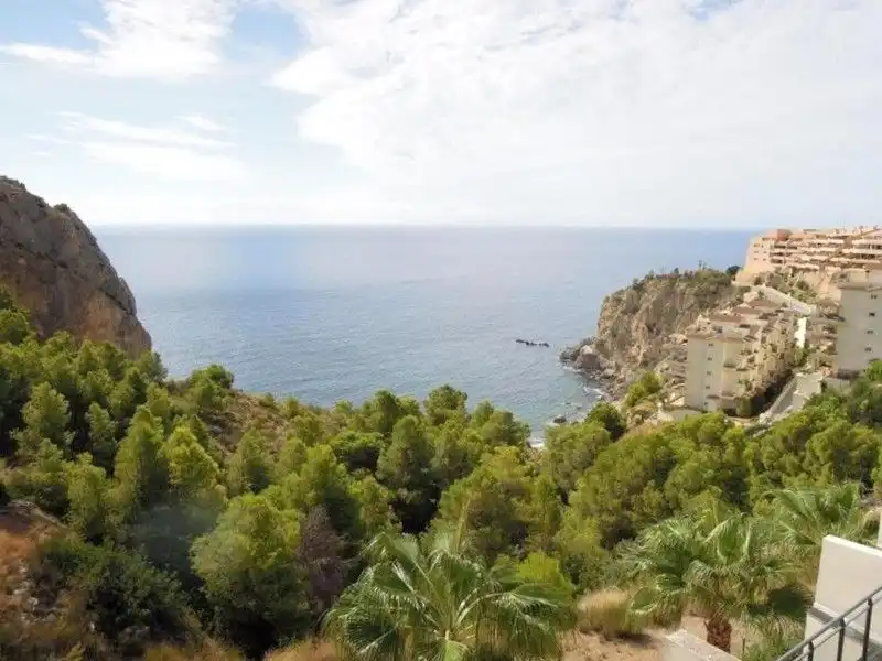 Außenansicht von Maisonette zur Miete in Calpe / Calp mit Klimaanlage, Heizung und Terrasse