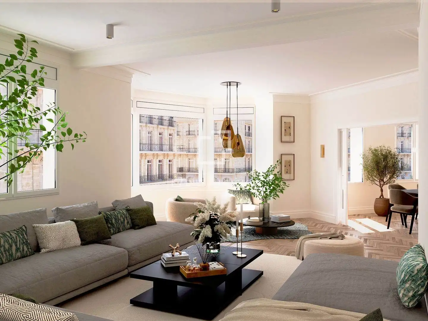 Living room of Flat for sale in Barcelona  with Air Conditioner, Heating and Parquet flooring
