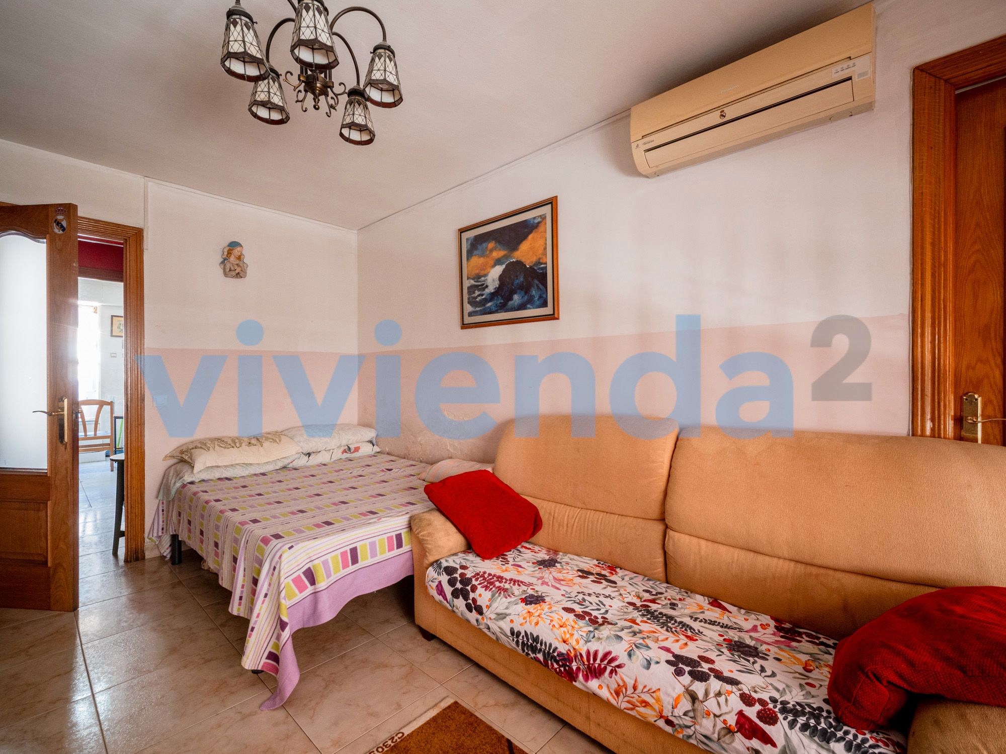 Bedroom of Flat for sale in  Madrid Capital  with Air Conditioner and Heating