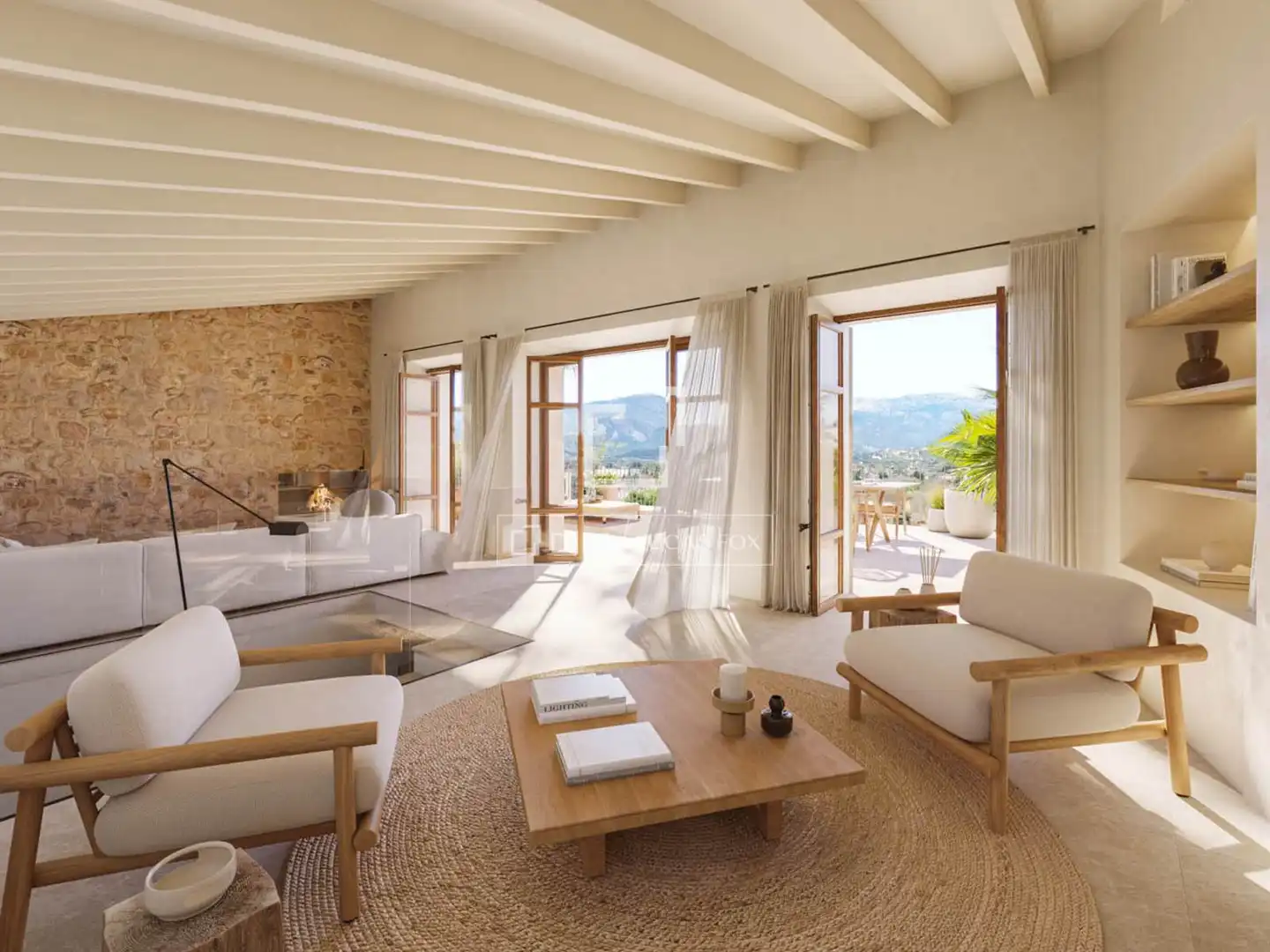 Sala de estar de Casa o chalet en venta en Santa María del Camí con Aire acondicionado, Calefacción y Jardín privado