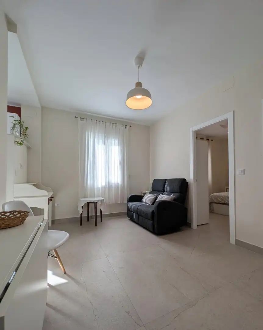 Sala d'estar de Apartament de lloguer en Sevilla amb Aire condicionat i Moblat