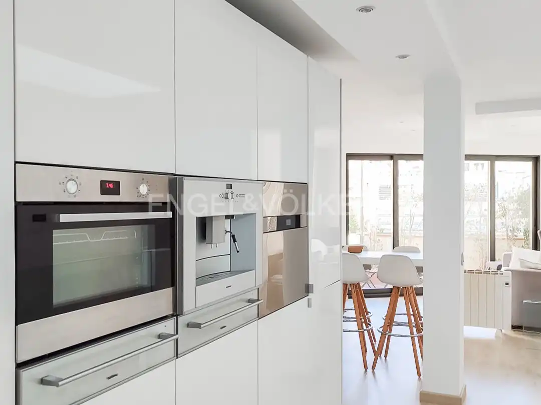 Cocina de Piso de alquiler en Barcelona con Aire acondicionado, Calefacción y Parquet