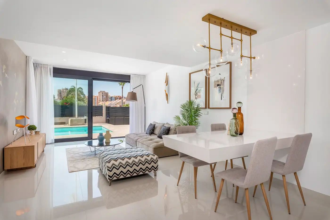Sala d'estar de Finca rústica en venda en Cartagena amb Aire condicionat, Terrassa i Piscina