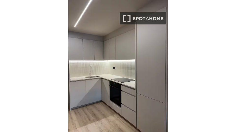 Kitchen of Flat to rent in Santa Coloma de Gramenet  with Air Conditioner, Heating and Furnished