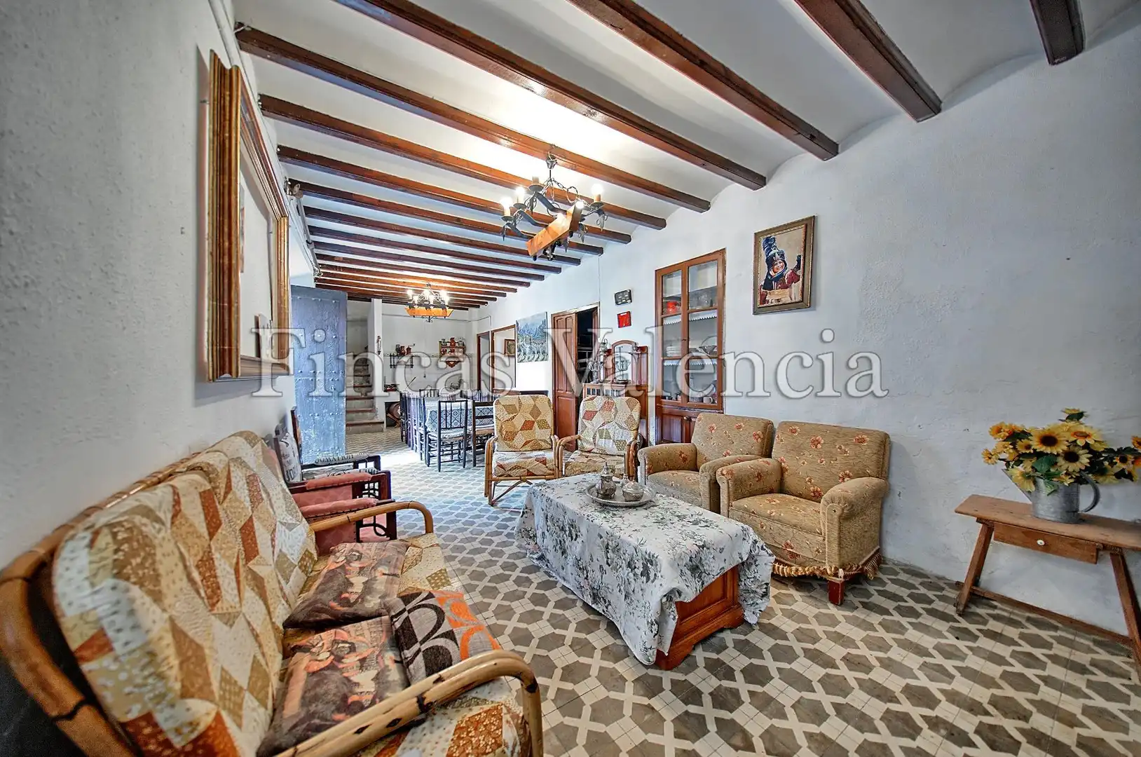 Sala de estar de Finca rústica en venta en Alcoy / Alcoi con Terraza, Trastero y Piscina